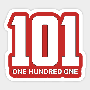 Retro one hundred one Sticker